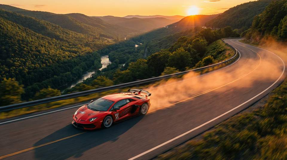 蜜芽视频：红色Aventador SVJ山路激驾